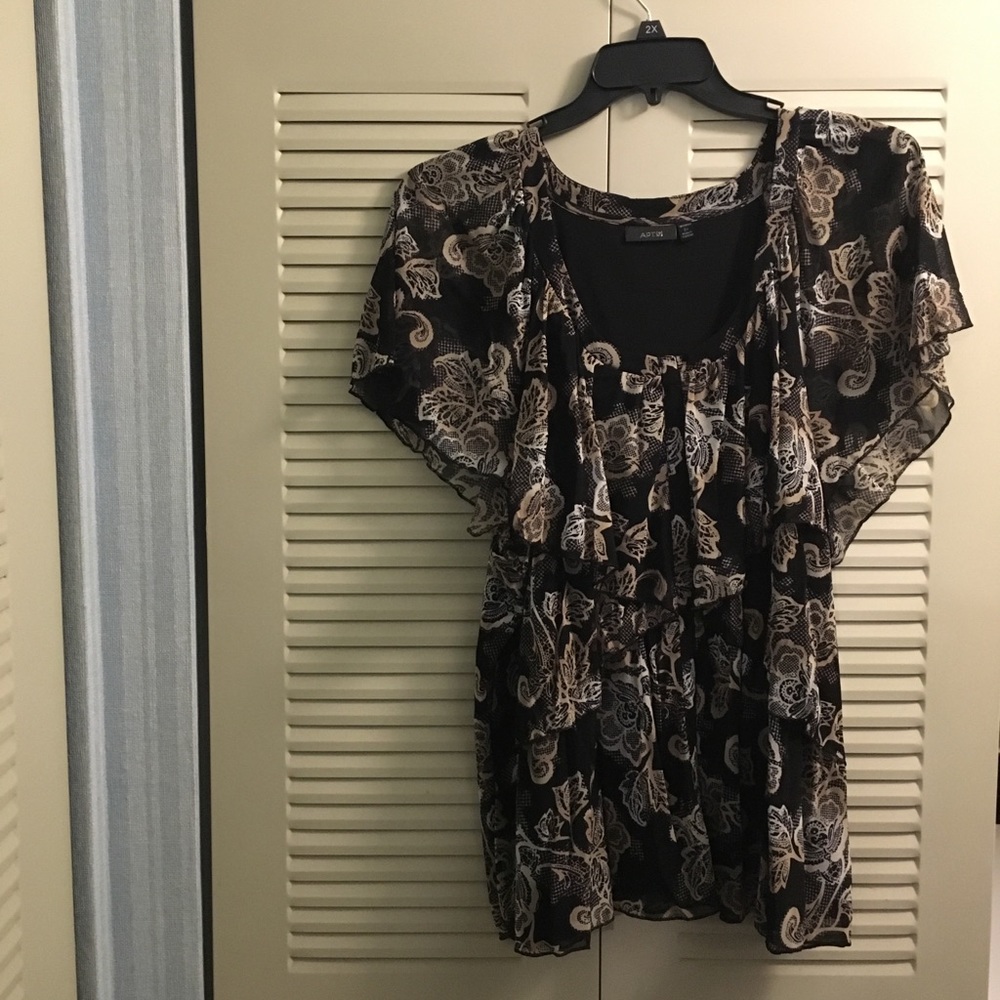 Apt 9 Scoop Neck Short Sleeve Top - Picture 1 of 5